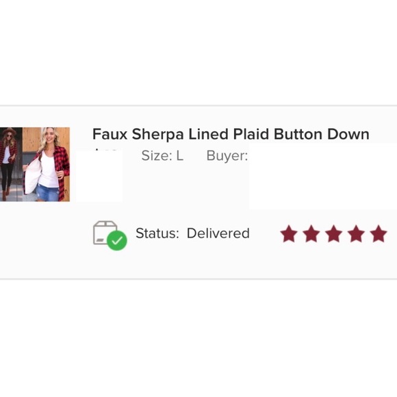 Sherpa Lined Plaid Button Down - Picture 4 of 4